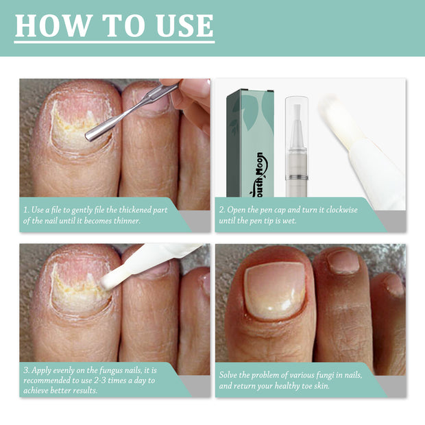 Lápiz para uñas South Moon, gris, para limpiar, iluminar y engrosar las uñas, reparador de uñas gris