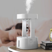 Humidificador de aire acondicionado con forma de gota de agua antigravedad, creativo, silencioso, para el hogar, dormitorio y oficina, con tanque de agua de 580 ml.