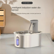 Dispensador de agua para gatos de acero inoxidable