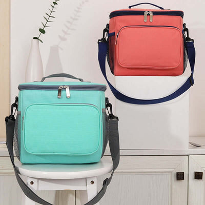 Bolsa de tela Oxford con aislamiento térmico, bolsa para picnic, lonchera, bolsa para el almuerzo, bolsa de hielo, bolsa con aislamiento térmico