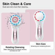 Cepillo facial eléctrico para eliminar maquillaje y puntos negros, herramienta de belleza portátil, limpiador facial multifuncional.