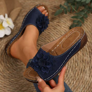 Pantuflas peep-toe con suela gruesa para mujer con personalidad de moda