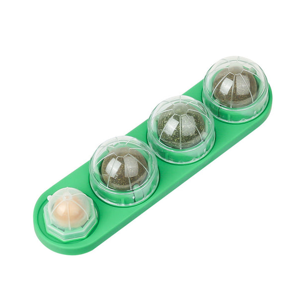 Juguete de pelota giratoria con forma de menta para gatos