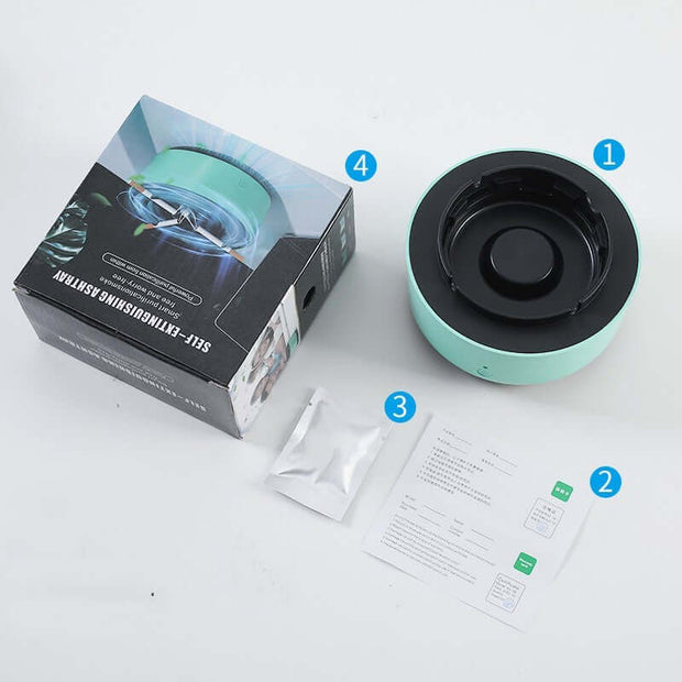 Cenicero Purificador de Aire con Aniones,  Elimina Humo y Olores, Portátil para Coche