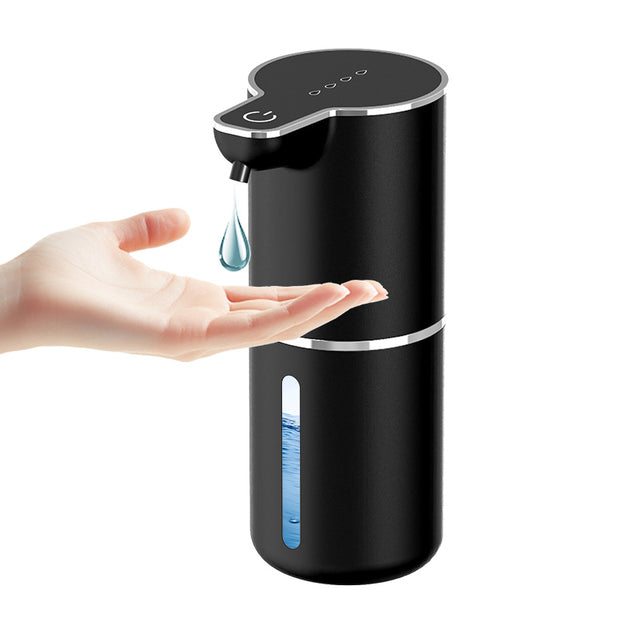Dispensador de jabón con sensor sin contacto para baño y cocina. Modos de espuma y líquido.