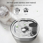 Dispensador de agua para gatos de acero inoxidable