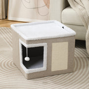 Taburete para mascotas, cama para mascotas, taburete de almacenamiento plegable para interiores, cama para gatos, cama para perros