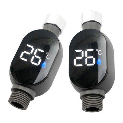 Termómetro de ducha de baño LED negro (0℃~99℃)