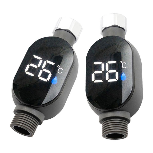Termómetro de ducha de baño LED negro (0℃~99℃)