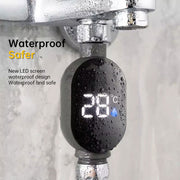 Termómetro de ducha de baño LED negro (0℃~99℃)