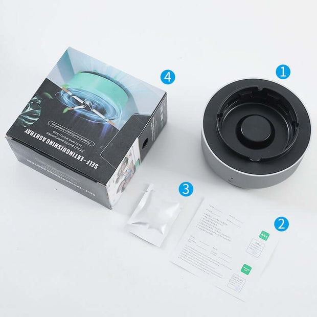 Cenicero Purificador de Aire con Aniones,  Elimina Humo y Olores, Portátil para Coche
