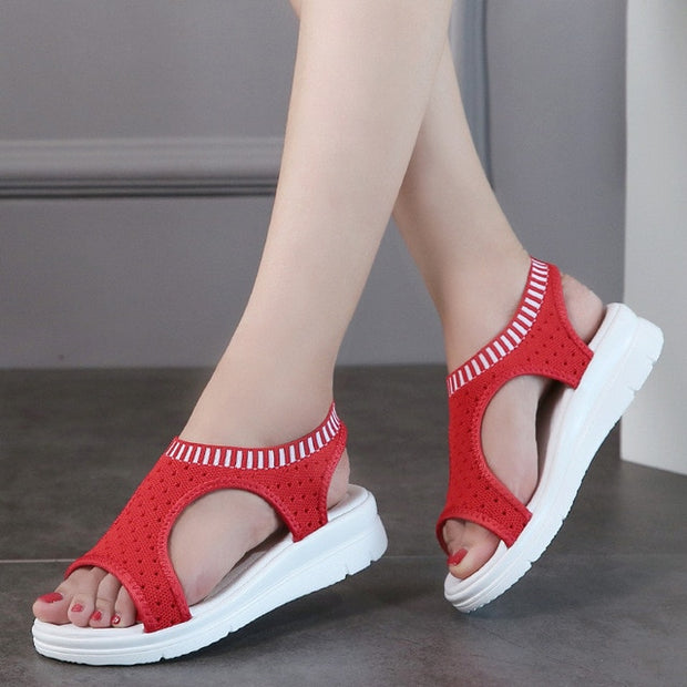Sandalias De plataforma De Mujer Harajuku Sandalias elásticas Mujer