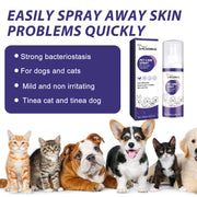 Spray para el cuidado de mascotas, cuidado de heridas en la piel de perros y gatos, spray reparador para la picazón y el musgo.