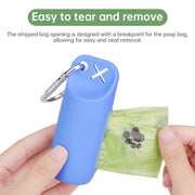 Soporte de silicona para bolsas de excrementos de perro con dispensador