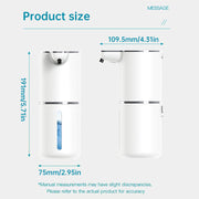 Dispensador de jabón con sensor sin contacto para baño y cocina. Modos de espuma y líquido.