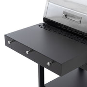 2+2 Combinación de parrilla de gas multifuncional y parrilla cubierta para cocinar al aire libre: barbacoa, barbacoa, pizza