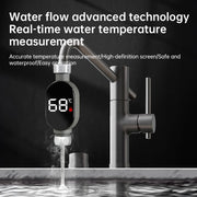 Termómetro de ducha de baño LED negro (0℃~99℃)