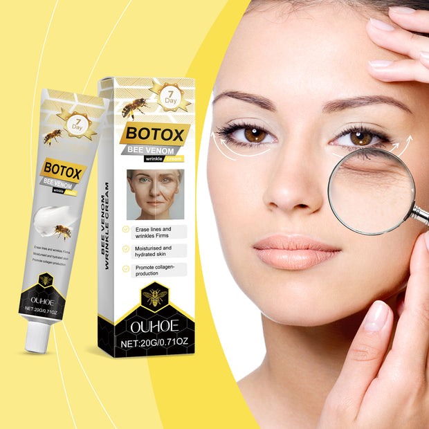 Crema reafirmante con veneno de abeja OUHOE: hidrata, ilumina y reafirma la piel, suavizando y reafirmando la piel.