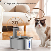 Dispensador de agua para gatos de acero inoxidable
