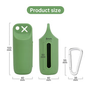 Soporte de silicona para bolsas de excrementos de perro con dispensador