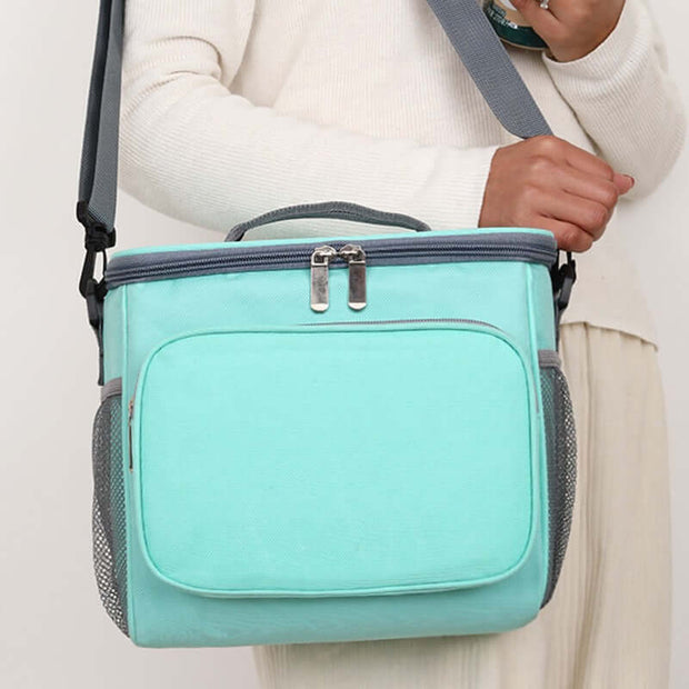 Bolsa de tela Oxford con aislamiento térmico, bolsa para picnic, lonchera, bolsa para el almuerzo, bolsa de hielo, bolsa con aislamiento térmico