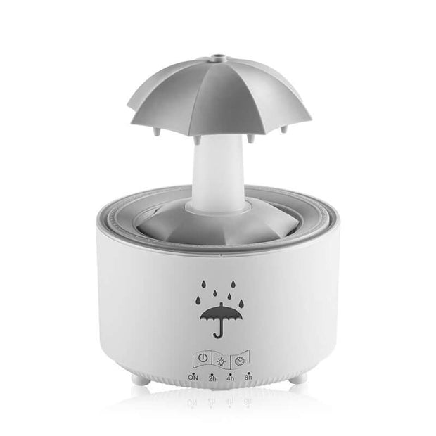 Humidificador de gotas de agua con paraguas giratorio, para el hogar, con niebla densa, luces de arcoíris de escritorio, máquina de aromaterapia con control remoto
