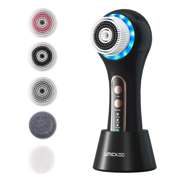Cepillo facial eléctrico para eliminar maquillaje y puntos negros, herramienta de belleza portátil, limpiador facial multifuncional.