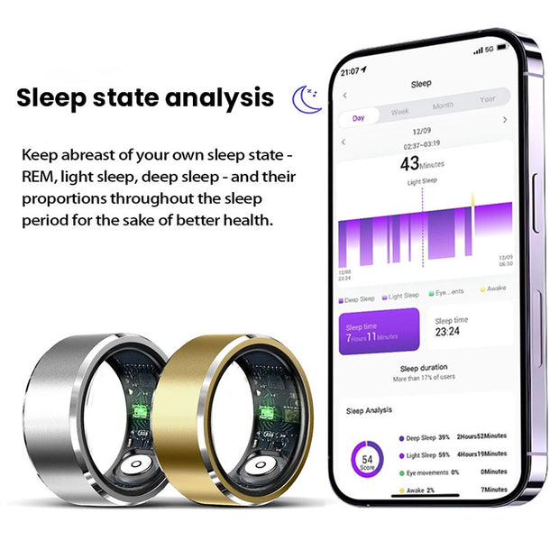 ¡Novedad 2025! Anillo inteligente Xiaomi para hombres y mujeres. Monitoriza la frecuencia cardíaca, la saturación de oxígeno en sangre y el sueño. Resistente al agua hasta 5 ATM.