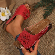 Pantuflas peep-toe con suela gruesa para mujer con personalidad de moda