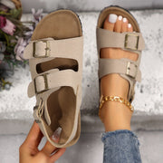 Sandalias de playa de corcho estilo coreano para mujer