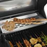 2+2 Combinación de parrilla de gas multifuncional y parrilla cubierta para cocinar al aire libre: barbacoa, barbacoa, pizza