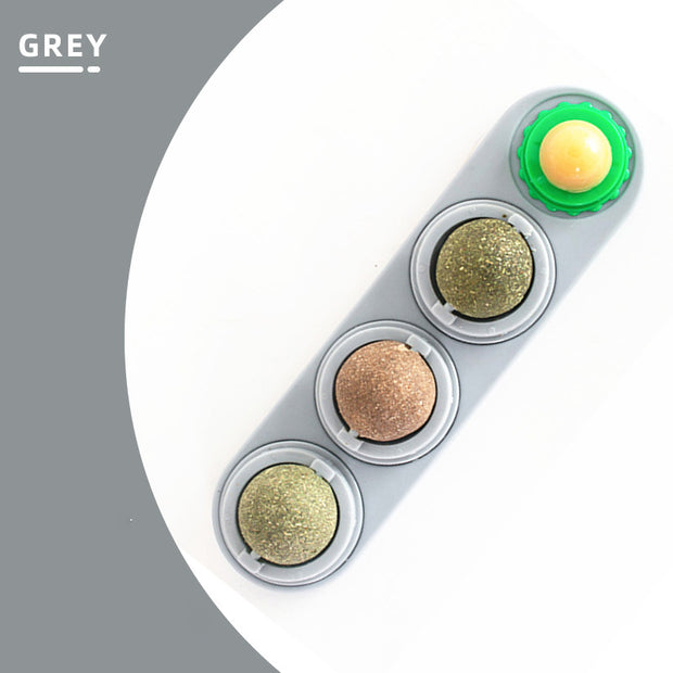 Juguete de pelota giratoria con forma de menta para gatos