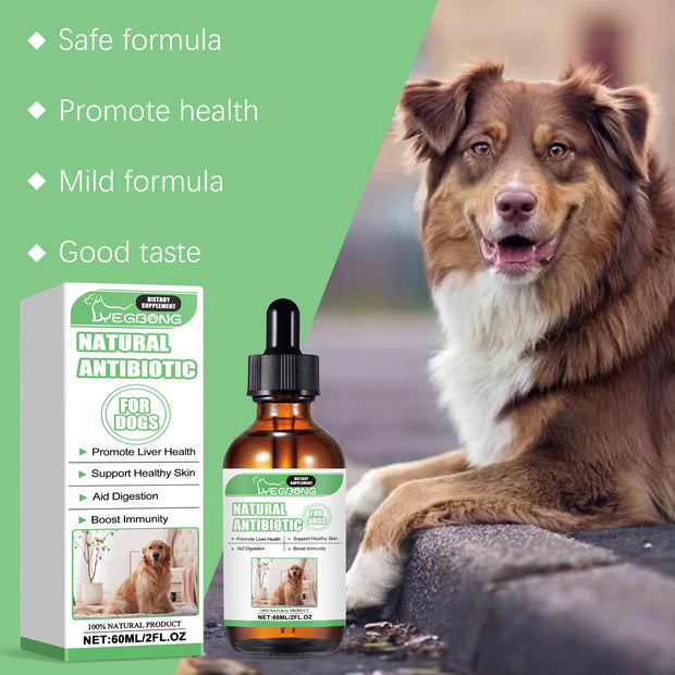 Suplemento para perros Yegbong con gotas para una piel sana que favorece la digestión y mejora la inmunidad