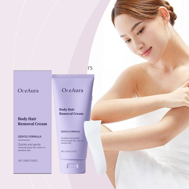 Crema depilatoria corporal OceAura, depilación suave para manos y piernas, crema limpiadora para hombres y mujeres.