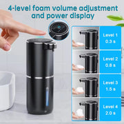 Dispensador de jabón con sensor sin contacto para baño y cocina. Modos de espuma y líquido.