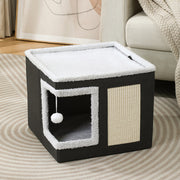 Taburete para mascotas, cama para mascotas, taburete de almacenamiento plegable para interiores, cama para gatos, cama para perros