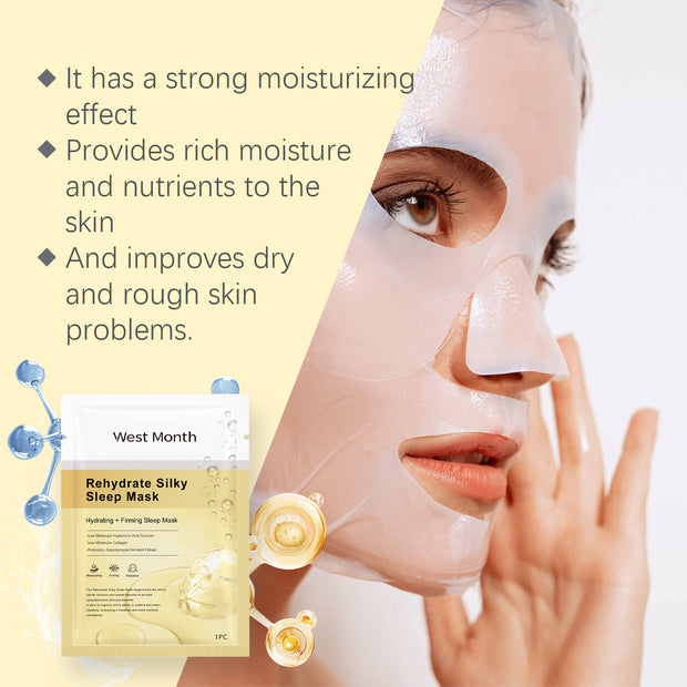 Mascarilla hidratante de colágeno West&Month (bolsa) que nutre e hidrata la piel del rostro de forma calmante e hidratante.