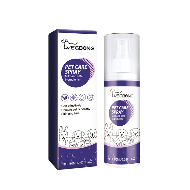 Spray para el cuidado de mascotas, cuidado de heridas en la piel de perros y gatos, spray reparador para la picazón y el musgo.