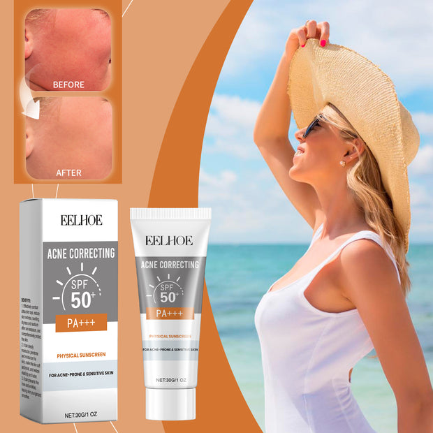 Protector solar físico EELHOE, bloqueador solar hidratante, cuidado facial, protector solar hidratante y nutritivo.