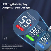 Termómetro de ducha de baño LED negro (0℃~99℃)