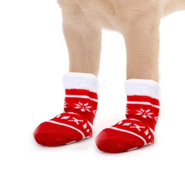 8 calcetines de algodón cálidos para mascotas