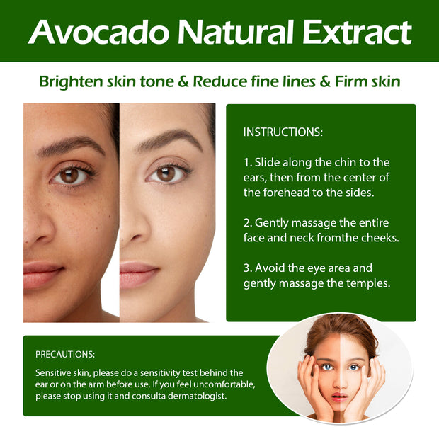 Suero de aguacate Jaysuing, iluminador del tono facial, aclarador de líneas de expresión, esencia hidratante para la piel