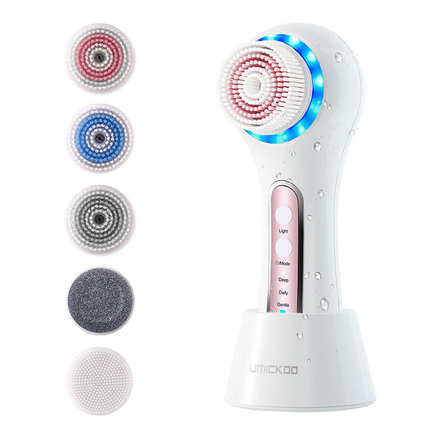 Cepillo facial eléctrico para eliminar maquillaje y puntos negros, herramienta de belleza portátil, limpiador facial multifuncional.