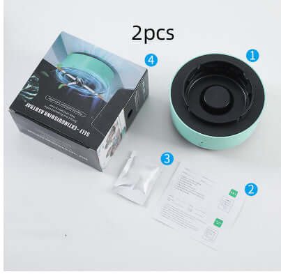 Cenicero Purificador de Aire con Aniones,  Elimina Humo y Olores, Portátil para Coche