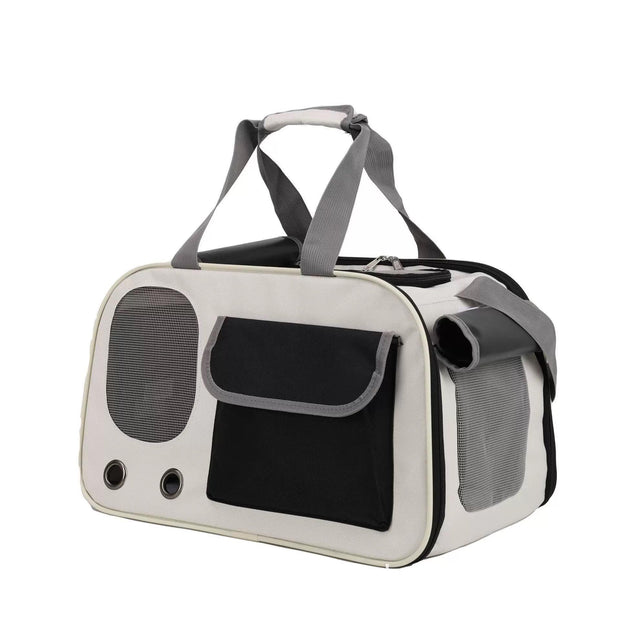 Mochila de viaje para mascotas, portátil y ligera, de gran capacidad, transpirable y de hombro.
