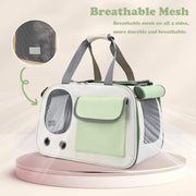 Mochila de viaje para mascotas, portátil y ligera, de gran capacidad, transpirable y de hombro.