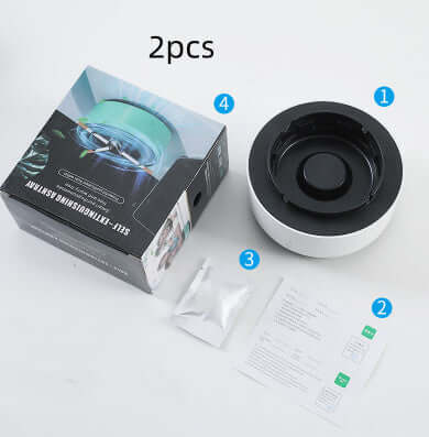 Cenicero Purificador de Aire con Aniones,  Elimina Humo y Olores, Portátil para Coche