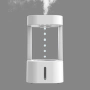 Humidificador de aire acondicionado con forma de gota de agua antigravedad, creativo, silencioso, para el hogar, dormitorio y oficina, con tanque de agua de 580 ml.