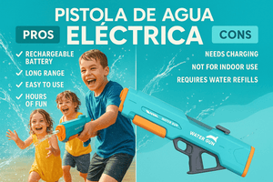 Publicidad Pistola de Agua Eléctrica - Pros vs Contras